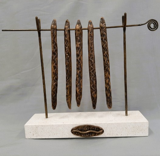 gerookte palingen in brons