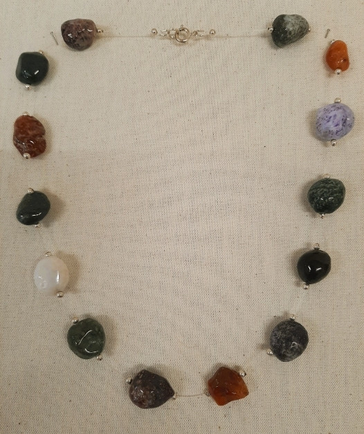 grote agaat kralen ketting