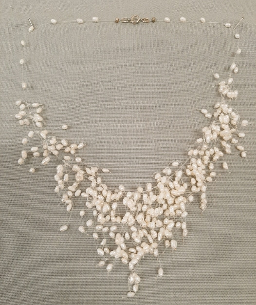 ketting witte rijstpareltjes